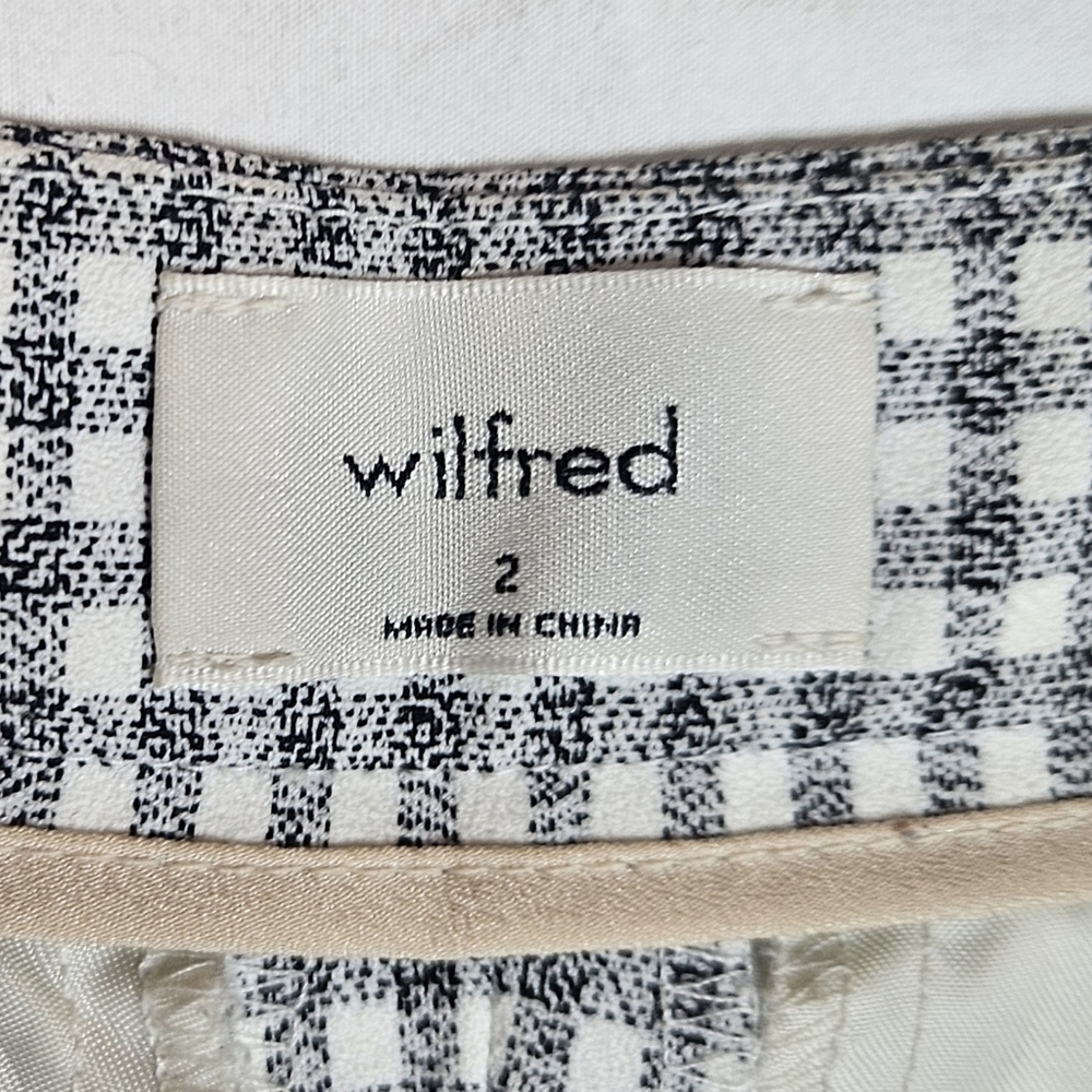 Wilfred by Aritzia Black White Gingham Check Pants Women’s Size 2 - Picture 5 of 9